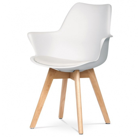 Jídelní židle, bílá, plast, CT-771 WT