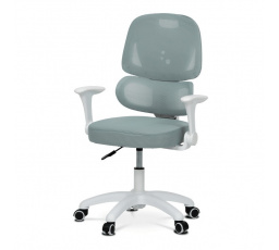 Dětská židle, výškově nastavitelná, zelená síťovina, KA-K1063 GRN