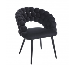 Sametová židle černá K20-FXJG