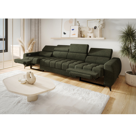 Sofa PORTO IV , relax 331 cm - Odstíny šalvěje