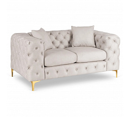 Sofa SORRENTO 2S Dvoumístná Krémová Sametová