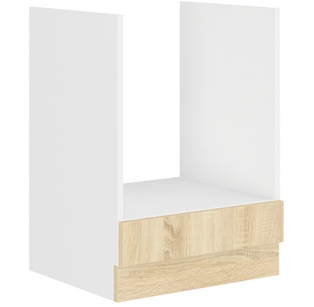 Dolní skřínka SARA - 60 D GAZ BB, Bílá / Dub Sonoma