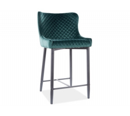 Barová židle COLIN B H-2 Velvet, černá/zelený Bluvel 78
