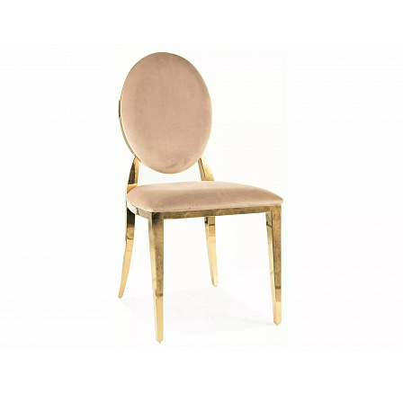 Jídelní židle KING VELVET, Béžový Bluvel 28/Zlatá