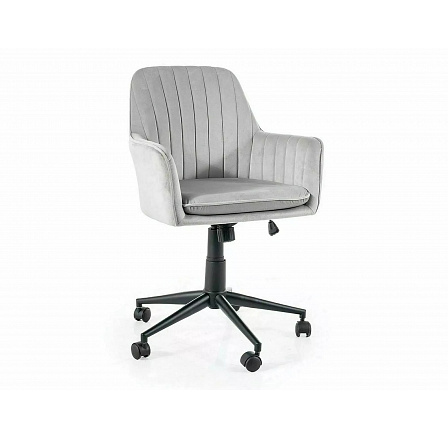 Kancelářské křeslo Q-886 VELVET, Světle šedý Bluvel 03