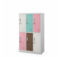 Skříň IGORTEK MULTICOLOR 2: zadní strana ŠEDÁ RAL 7035 + RAL 3015/ RAL 6027/ RAL 8025/ RAL 9010 H1500*Š900*H450