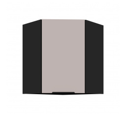 Horní skřínka ARONA - 60x60 GN-72 1F (45°), Černá mat/Kašmír