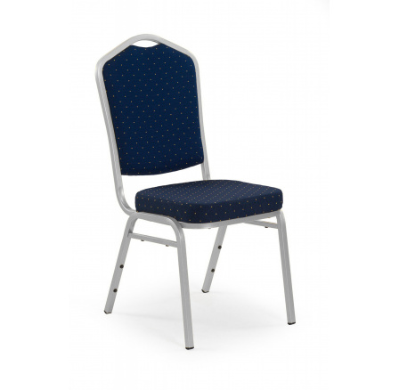 Jídelní židle K66S, modrá/stříbrný