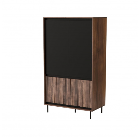 Skříň SWING S-1, Ořech/Černá Skříň SWING S-1, Ořech/Černá