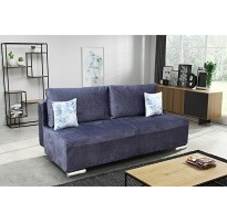 Pohovka BODO, Monolith 97 tmavě šedá/ polštářky dekorační vzor Botanical P2/80 - kolekce"E"