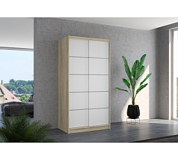 Posuvná skříň RIVA 100 Sonoma+Bílá