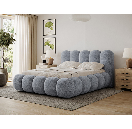 Oloroso bed 180x200 with metal frame and storage compartment, blue chenille Feldor 40 1 Oloroso bed 180x200 with metal frame and storage compartment, blue chenille Feldor 40 1