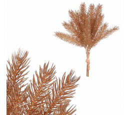Smrk - umělá větev, zápich, zlatá, cena za svazek (4 ks)