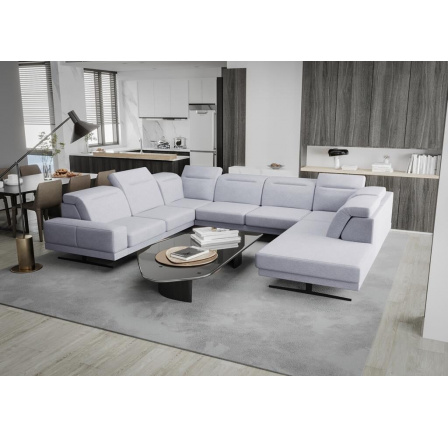 Rohová sedací souprava FIORE MAX I 220x350x265 cm - šedá , levá