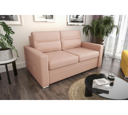 Sofa ARTE II přírodní kůže 150 cm - Kůže pudrově růžová