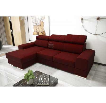 Rohová sedací souprava ROYAL MINI 260×160 - vínová , levá