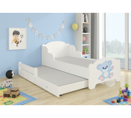 Dvojlůžko s matracemi AMADIS II BLUE BEAR 160x80 Bílá