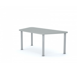 Školní lavice SMART Trapéz 1400x700x800, šedý rám/šedá deska velikost 1