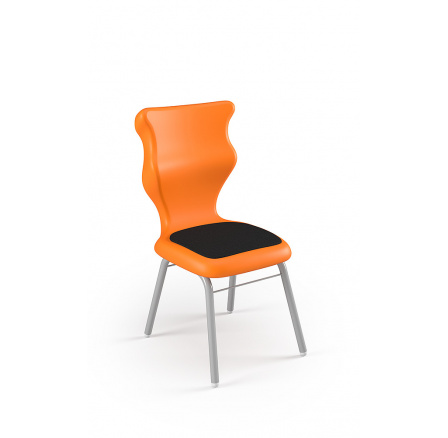 Židle Classic Soft velikost 4, sedák oranžový/opěradlo šedé