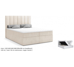 Kontinentální postel Hugo 140x200
