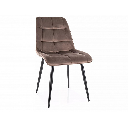 Jídelní židle CHIC VELVET, Cappuccino Bluvel 38/Černá
