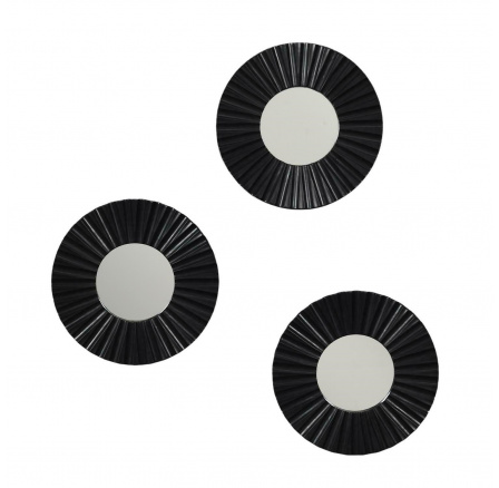 Sada 3 zrcadel Origami černé