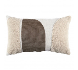 Polštář 30x50 cm manšestr, boucle béžová