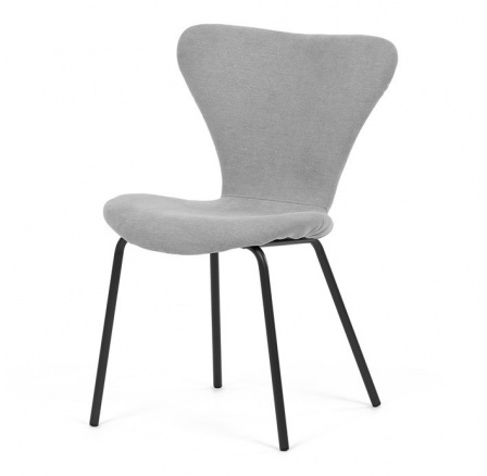 Jídelní židle, stříbrná, látka, CT-S8010 SIL2