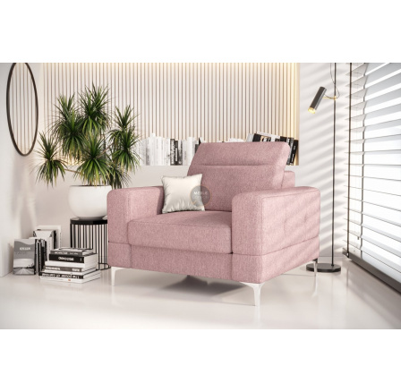 Křeslo čalouněné MALIBU 104 cm - Odtíny Růžové
