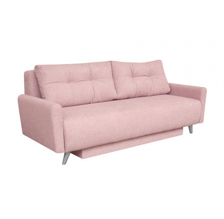 MELÁNIE 3R lux - rozkládací pohovka - látka Starorůžová SS 26, nožky stříbrná  (Mania 3R lux) "FN" (K250)