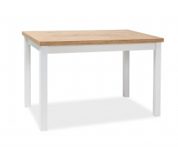 Jídelní stůl ADAM, dub lancelot/bílý mat, 120x68 cm