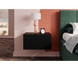 Sada závěsných nočních stolků Scalia 50 1SZ 2 ks, černý mat
