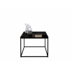 Konferenční stolek BELRET 60x60 Black Shine+Black Mat