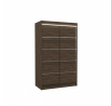 Posuvná skříň s LED osvětlením BENISSO 120 Choco+Choco