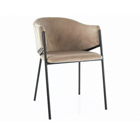 Jídelní židle BONO VELVET, Béžová Bluvel 28/Černá