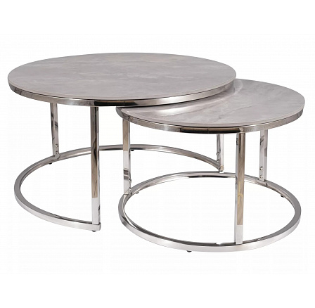 Konferenční stůl PORTAFINO B, šedá/chrom