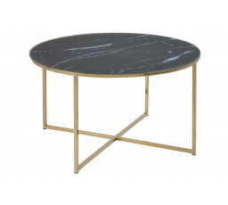 Kulatý konferenční stolek Alisma Gold/černý mramor