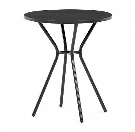 Zahradní stůl 60x60cm, kov, plast, černá, AZT-H1021 BK