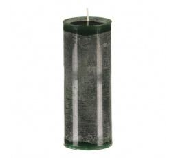 Svíčka sloupcovitá vyšší - parafínový vosk, bez vůně, tmavě zelená
