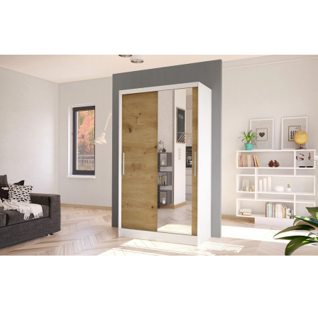 Skříň Kosta VI 100 - bílá/dub artisan