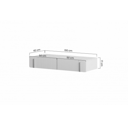 MALMI Toaletka 100 2SZ - černá / zlatá / závěsná