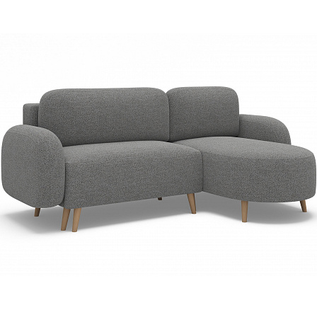 Bawal corner sofa with sleeping function and storage compartment, grey bouclé, right-hand side Royal 04 188x100 Right 1