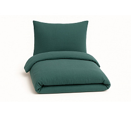 Mušelínové povlečení 140x200, 70x90 cm petrolové