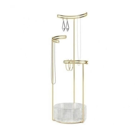 Organizér na šperky Tesora Glass zlatý