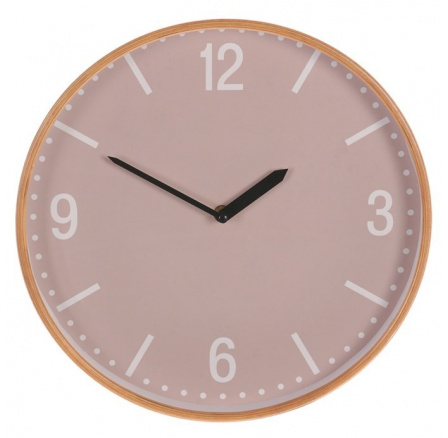 Hodiny nástěnné, MDF s dřevěným rámem, 32cm.