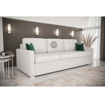 Sofa s funkcí spaní AVANTI DL průměr 30 - přírodní kůže - bílá kůže