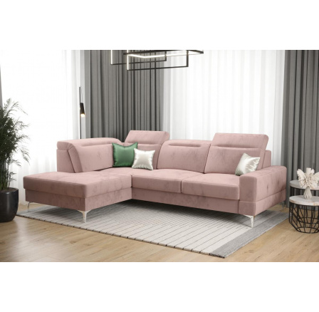 Rohová sedací souprava MALIBU MINI 180X250 - levá, růžová Rohová sedací souprava MALIBU MINI 180X250 - levá, růžová