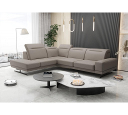 Rohová kožená sedací soupravaFIORE 265x220 cm - béžová, levá