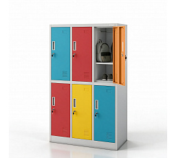 IGORTEK skříň MULTICOLOR 4: zadní strana ŠEDÁ RAL 7035 + RAL1021 / RAL3028 / RAL5018 / RAL1007 H1500*Š900*H450