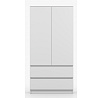 Šatní skříň SOLO - 2D2S, Bílý Mat